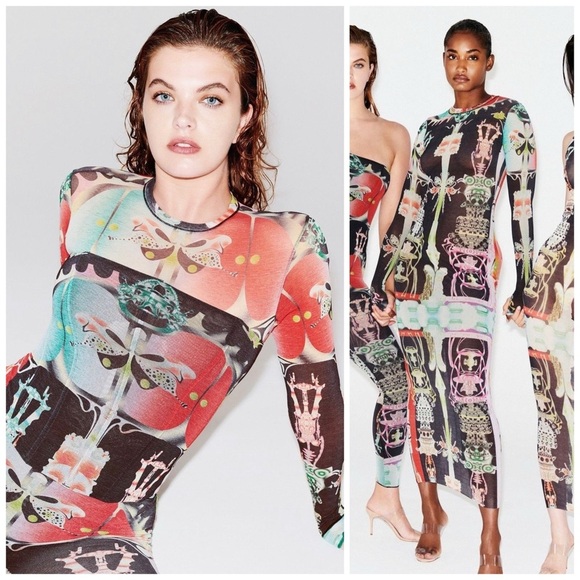 SKIMS Dresses & Skirts - Sold New Skims Limited Edition Print Multicolored Maxi Dress Size Small